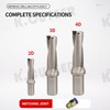 U drill shank, violent drill, fast water jet drill bit, WC blade shank
