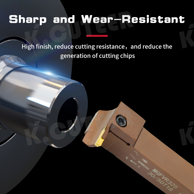  spring steel 7-Shaped Face Groove Cutter Double Head Turning Tool Holder For Carbide Insert 