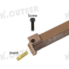 Spring steel 7-Shaped Face Groove Cutter Double Head Turning Tool Holder 