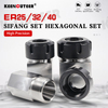 ER Square Hex Collet Block ER/25/32/40 Block Chuck Holder Workholding Holder 