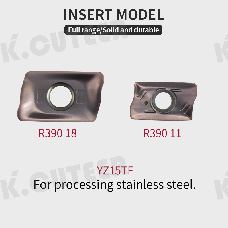  Indexable face milling cutter holder and CNC tool combination for R39011 carbide