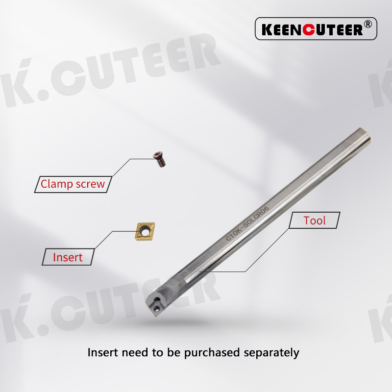 SCLCR Tungsten steel cutter bar Internal hole Turning Tool CCMT carbide blade