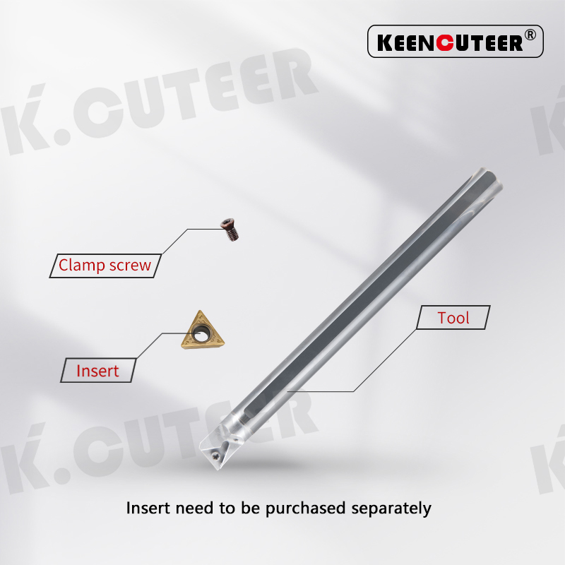 STUPR Internal Cooling Tungsten Steel Cutter Bar Blade Lathe Tool 