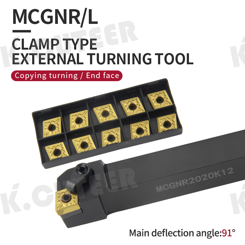 MCGNR/L External Triangul Turning Tool Holder CNMG Carbide Inserts Lathe Cutting Tools 