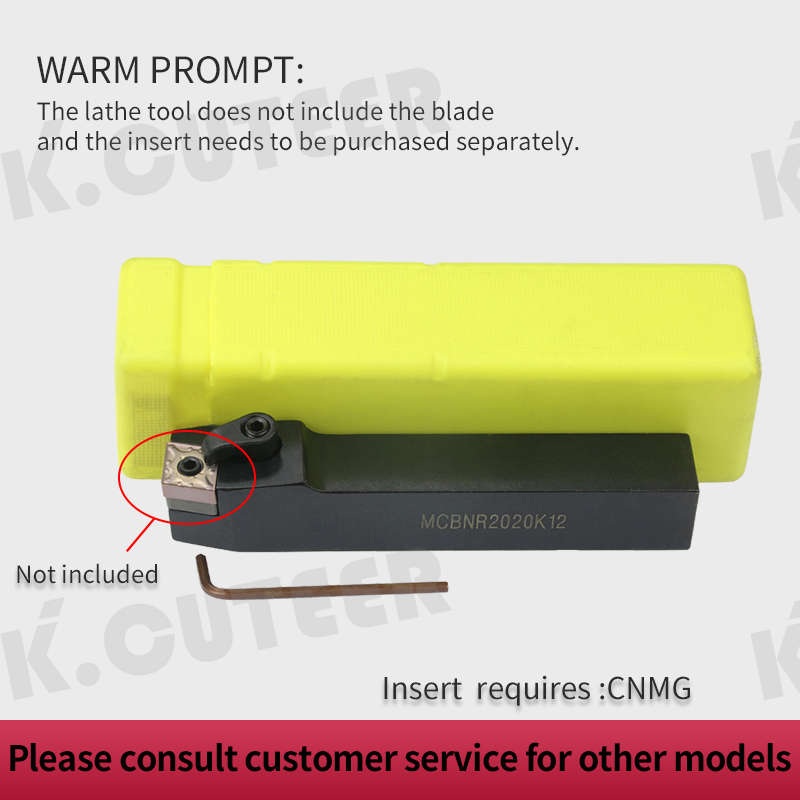 External Turning Tool Holder CNMG12 Carbide Inserts MCBNR/L Lathe Cutting Tools Set