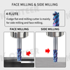 Tungsten Steel End Mill HRC 65 Carbide 4 Flute Flat End Mill 