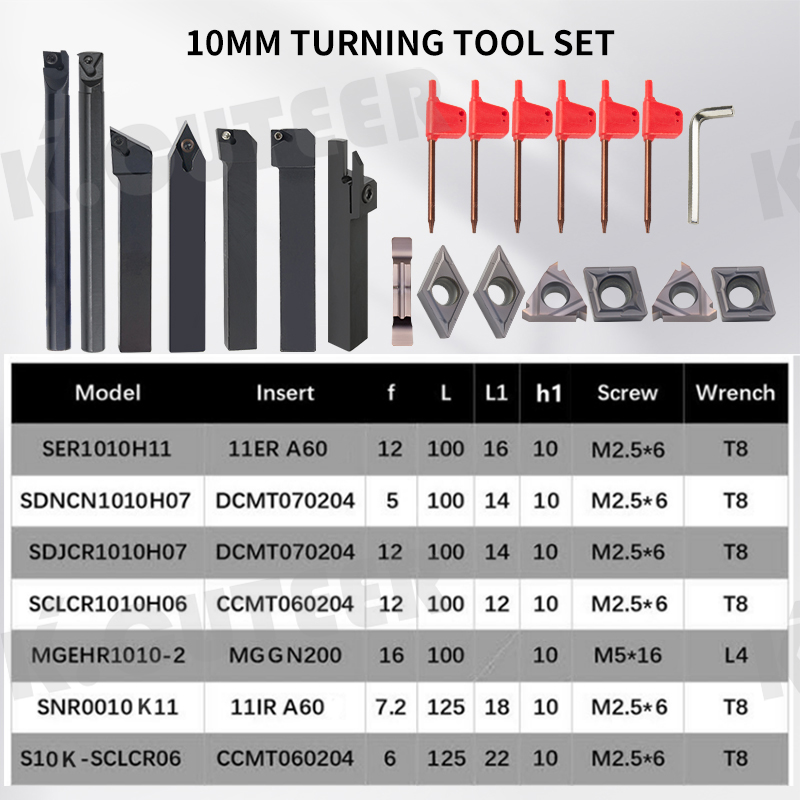 Smooth chip removal and durable ALL series Turning Tool Sets for CNC 