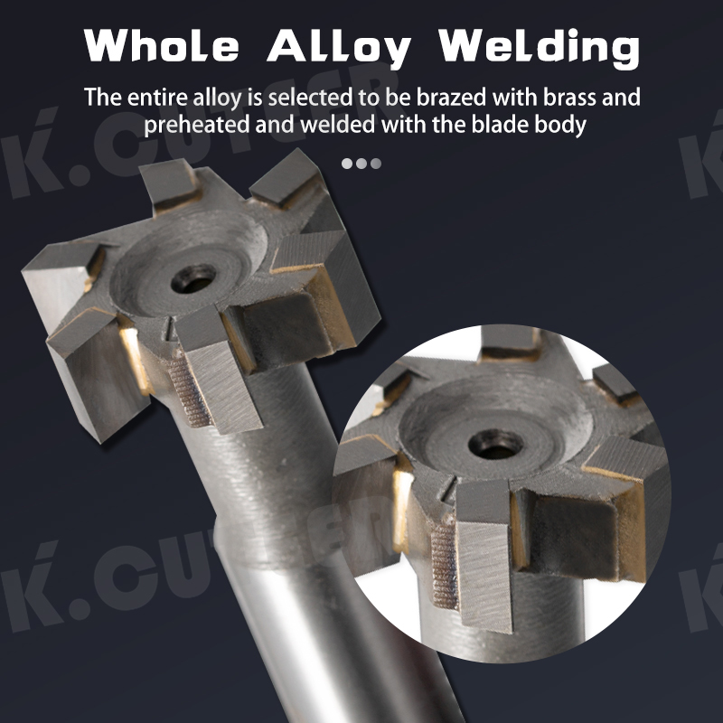 Welded Carbide T Slot Milling Cutter Tungsten Steel End Mill Cutter Router Bit