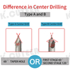  HSS Center Drill 60 Degree Countersink 4mm-14mm Angle Bit