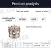 Double-sided high-efficiency open rough square shoulder end mill 4NKT blade milling cutter
