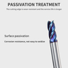 End Mill Tungsten Carbide Steel CNCTool 4 Flutes Cutter R0.1/0.5/1 50-75MM Metal Router