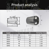 High Precision Collet Spring CNC Tool Holder ER40 8 11 16 32 Collet