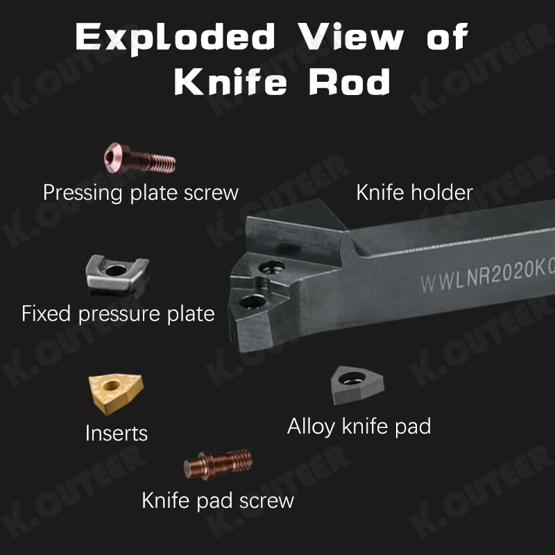 Professional External Turning Tool Holder with Wnmg Inserts