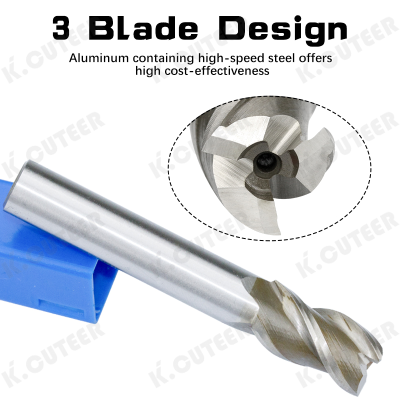 Durable White Steel Alloy Cutter for CNC Milling Machines