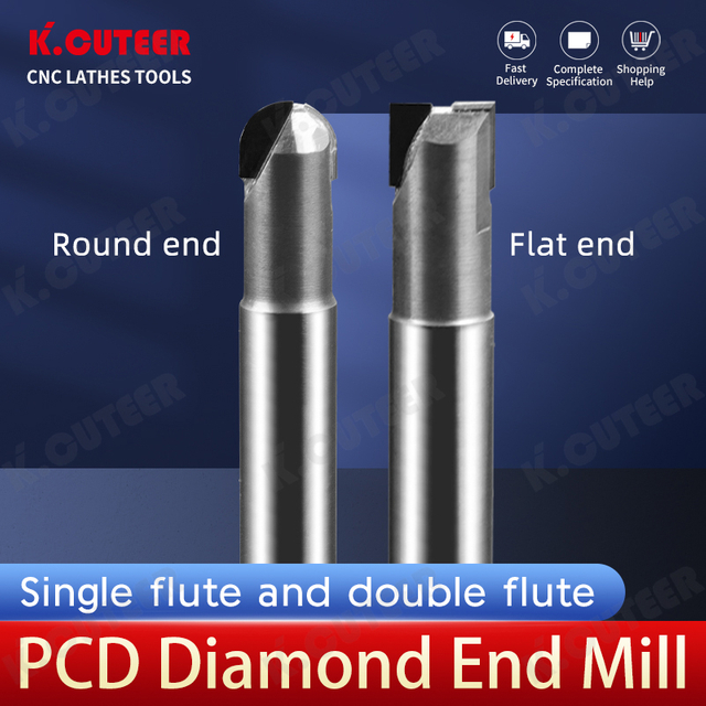 High-Performance PCD Diamond End Mill for Precision Milling
