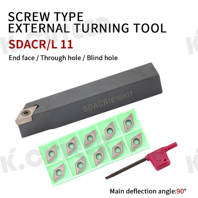 90-Degree Precision Turning CNC Lathe Sdacr CNC External Turning Tool Shank