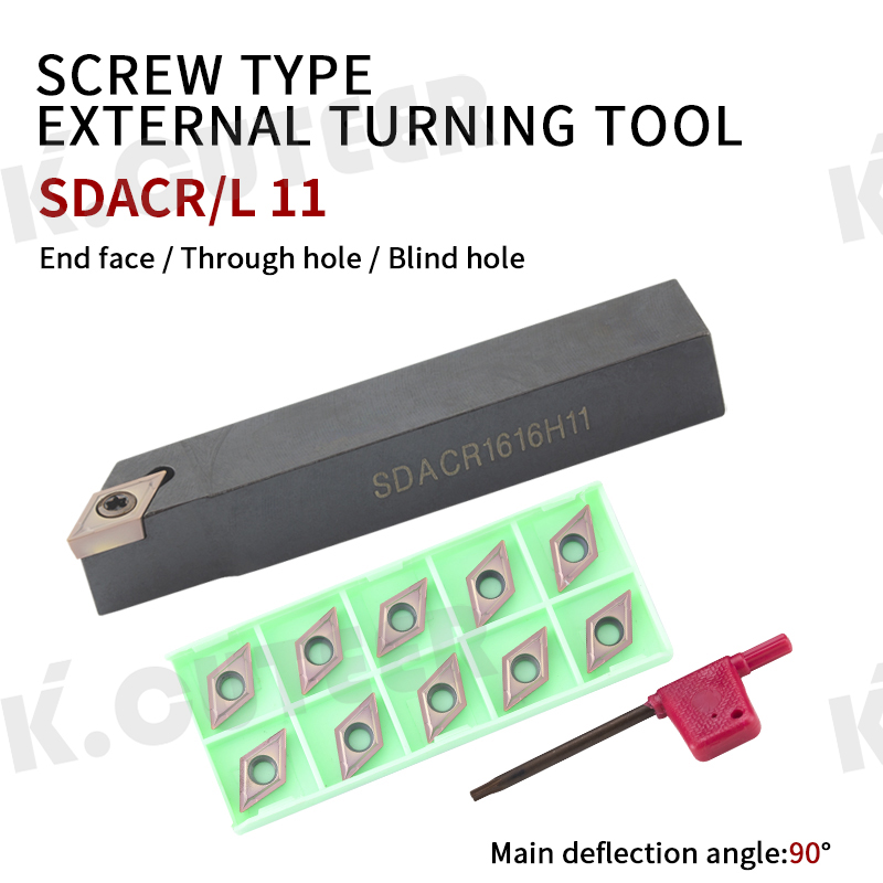 90-Degree Precision Turning CNC Lathe Sdacr CNC External Turning Tool Shank