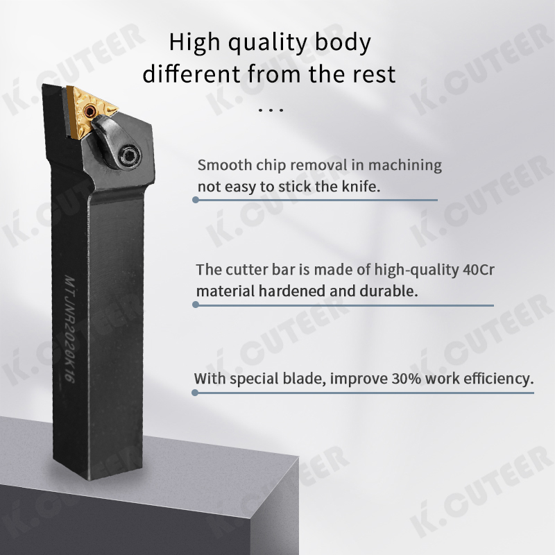CNC Tool Holder 93-Degree Triangle External Turning Tool Holder Mtjnr