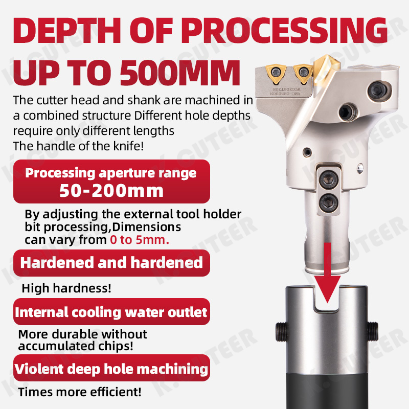 Large-Aperture Deep Hole Drilling Centering U Drill Deep Hole Machining Vmd