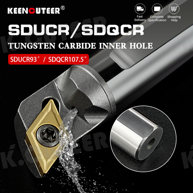  Internal Cooling Turning Tool Tungsten Steel Screw Boring Bar CNC Carbide Blade Lathe Tool
