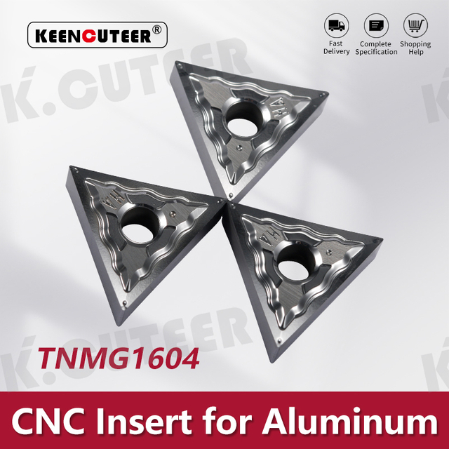 TNMG16 Carbide Insert for Aluminum MTJNR/L External Turning Tool 