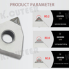 Diamond CBN two-sided insert cutter CNC indexable insert PCD two-sided insert 
