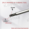  High Speed Steel Tools Inner Diameter Groove Turning Tool Boring Bar Carbide Insert