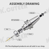 CNC machining lathe turning parts containing cobalt small taps