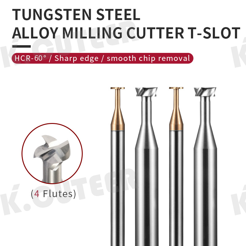 CNC machining machine tool tungsten steel alloy T-slot milling cutter End mills