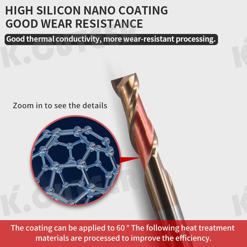HRC60 End Mill Tungsten Steel Straight Shank Milling Cutter CNC Machines Tools