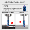End Mill Tungsten Carbide Steel CNCTool 4 Flutes Cutter R0.1/0.5/1 50-75MM Metal Router