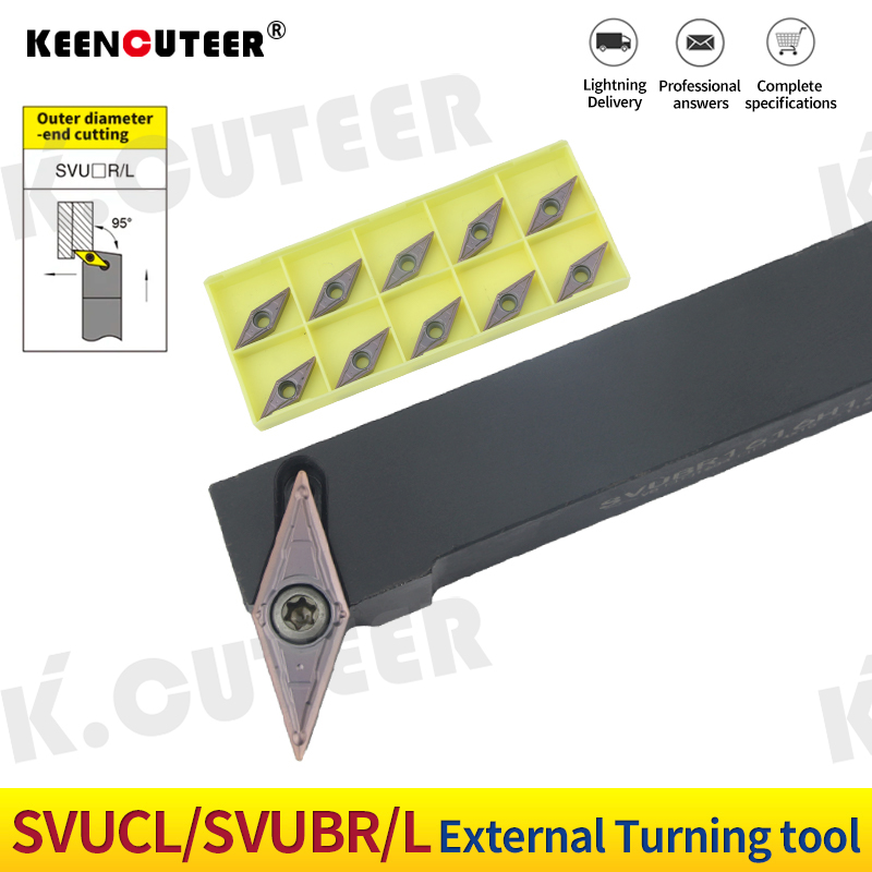 SVUBR1616H16 SVUBR2020K16 SVUBR2525M16 External Turning Tool Holder VBMT Carbide Inserts 