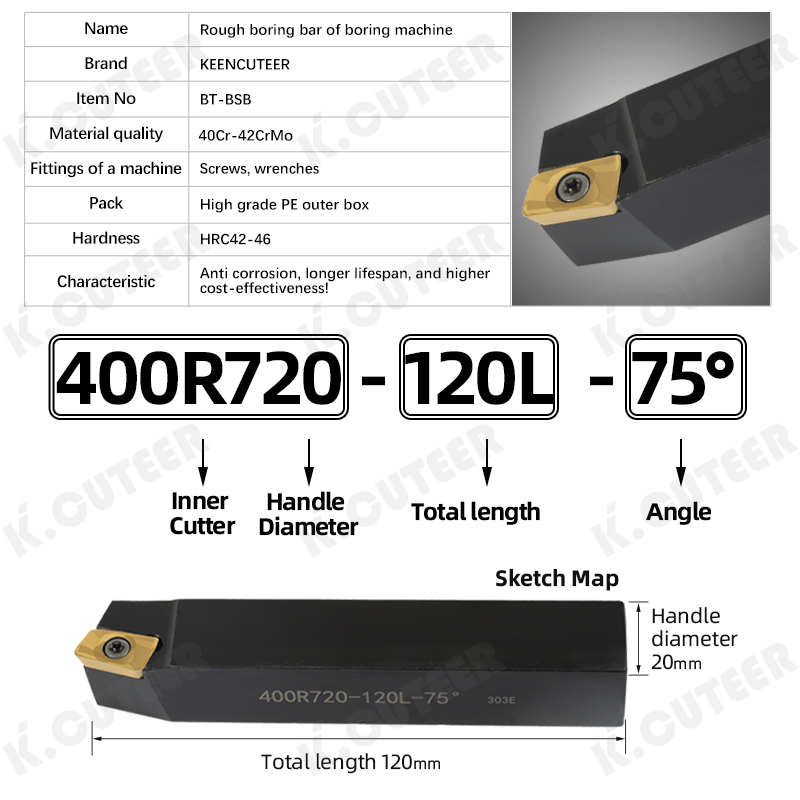 Rough Boring Bar of Boring Machine Rough Boring Cuttter Holder Apmt16