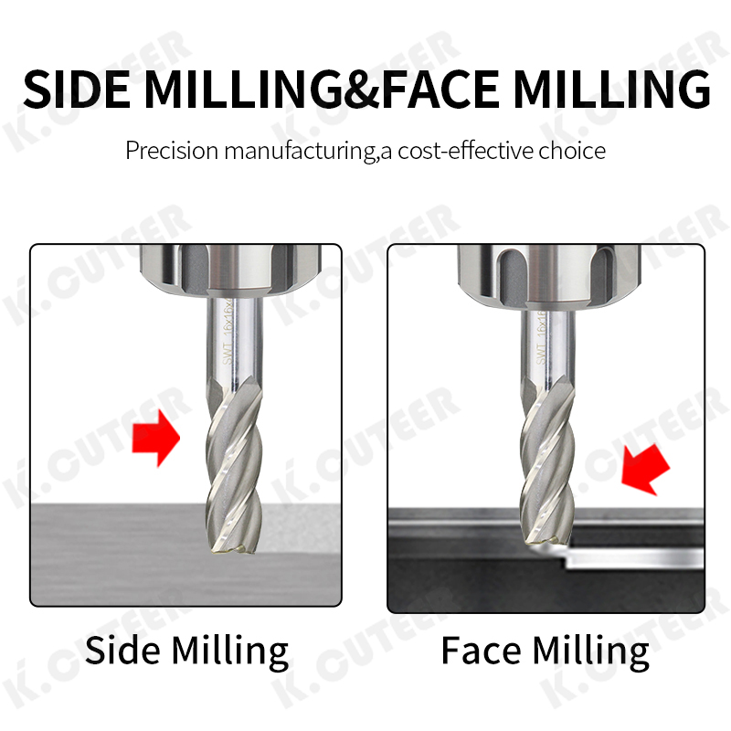 High-Speed Steel 4-Flute Milling Cutter for CNC Machines