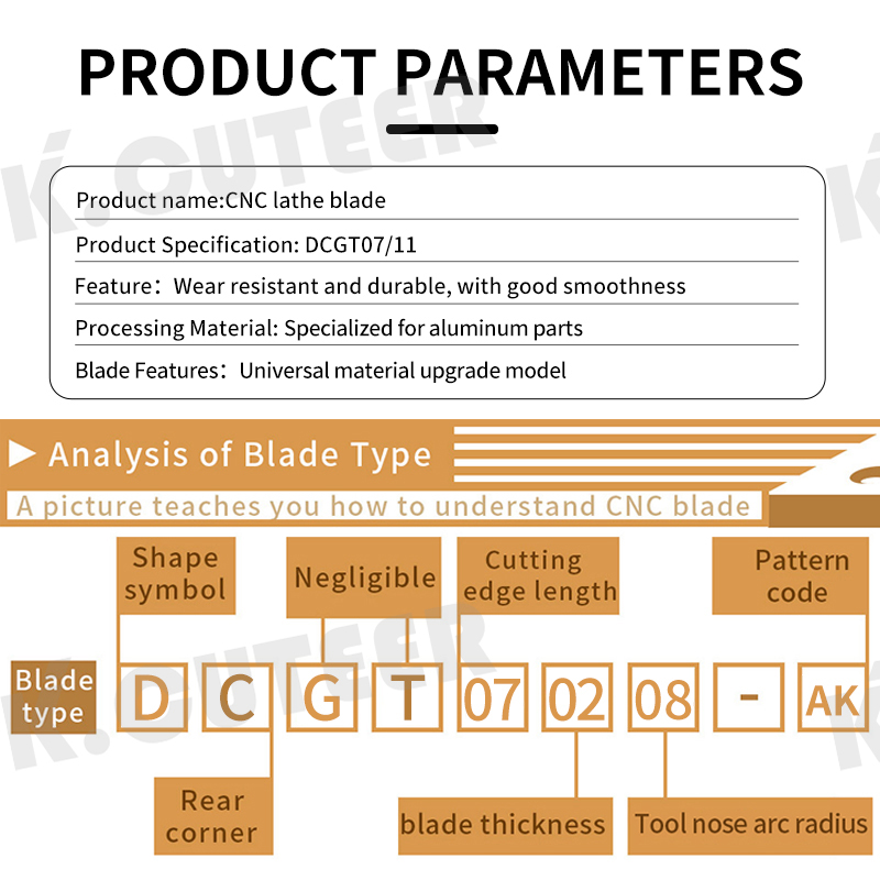 Diamond-Tipped Insert Dcmt-H01 for Aluminum CNC Lathe Tools