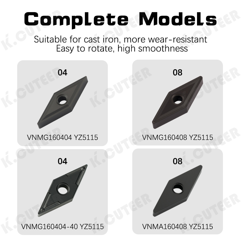 Cast Iron Machining Suitable CNC Lathe Turning Tools Vnmg Insert Steel