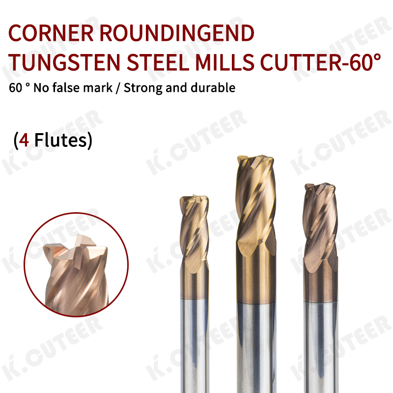 Precision 60-Degree Tungsten Steel Alloy Milling Cutter Tool
