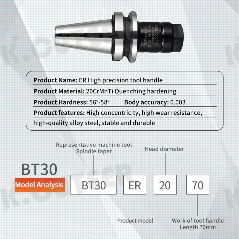 Er Bt30/Bt40 High-Precision Tool Holders for Er Collet Chucks