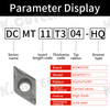 Dcmt Kt60 CT330 Diamond-Shaped CNC Ceramic Insert for Soft Steel