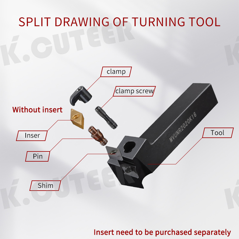 CNC Tool Holder 95-Degree External Turning Tool Mvunr