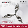 VCGT Aluminum Carbide Insert for SVJCR External Turning Tool CNC Lathe Parts