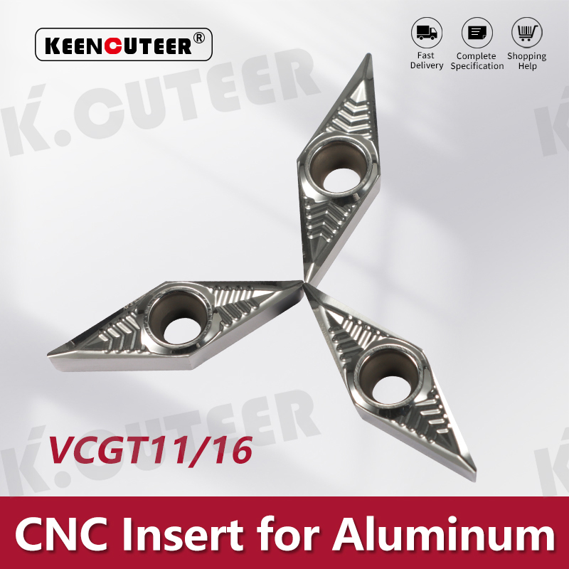 VCGT Aluminum Carbide Insert for SVJCR External Turning Tool CNC Lathe Parts