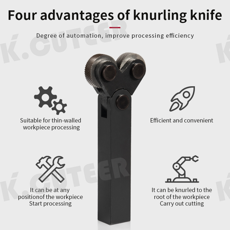 Reticulated grain Knurling Knife Steel Lathe Tool Holder Inner Hole Embossing Wheel