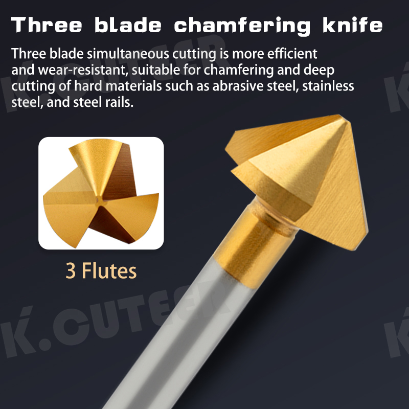 90 Degree Slant Hole Chip Chamferer M35 Cobalt Coated Drill Bit