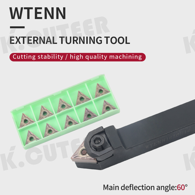 External Triangul Turning Tool Holder TNMG Carbide Inserts Lathe Cutting Tools Set