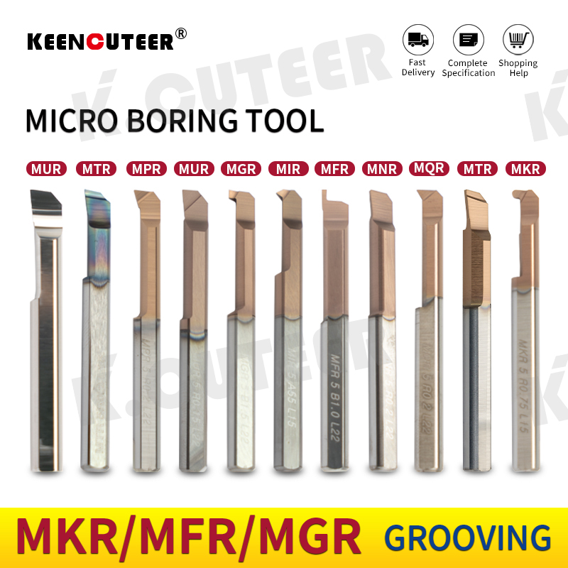  MKR Small Bore Boring Tool Aseismic Carbide Micro Diameter Internal Grooving Cutter 
