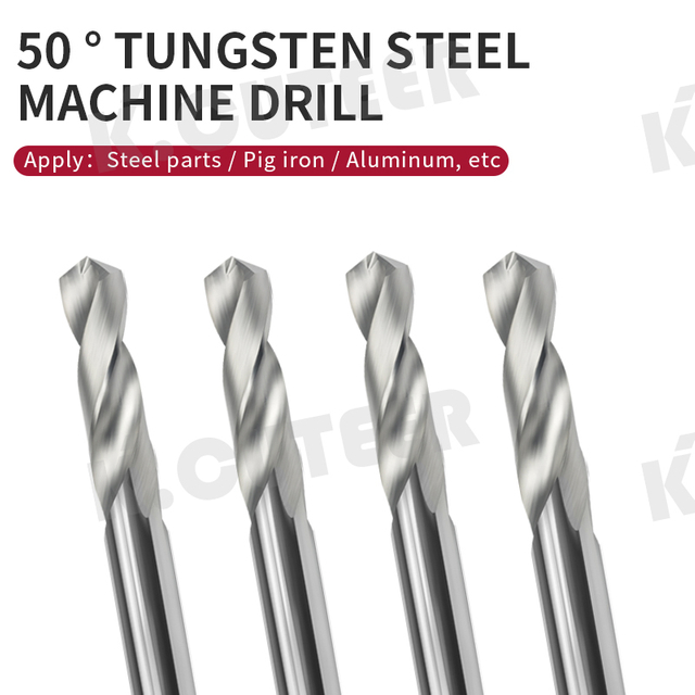  Tungsten Steel End Mill D1.8~D15.5 40~100L Carbide Twist Drill Bits for CNC Metal Drilling