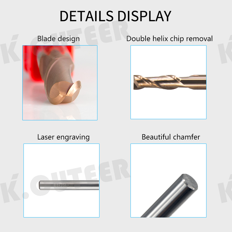HRC60 End Mill Tungsten Steel Straight Shank Milling Cutter CNC Machines Tools
