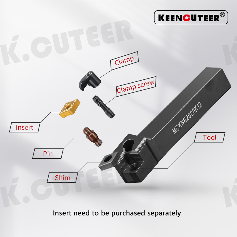 External Turning Tool Holder CNMG Carbide Inserts MCKNR/L Lathe Cutting Tools Set
