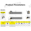External Turning Tool Holder WNMG Carbide Inserts WWLNR Lathe Bar CNC Cutting Tools Set